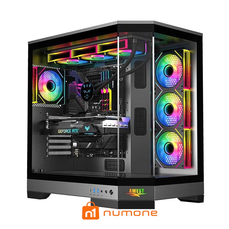 کیس کامپیوتر اوست مدل GT AQ1 MB ARGB Mid Tower مشکی
