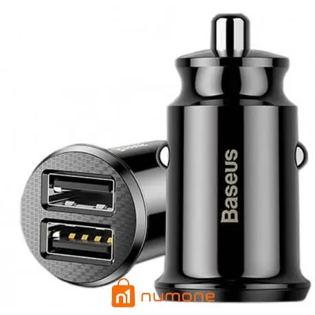 شارژر فندکی اتومبیل 2 پورت بیسوس مدل CCALL-ML01