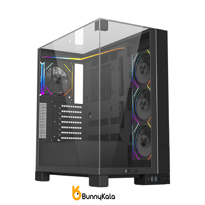 کیس کامپیوتر لاجی کی مدل C734B ARGB Mid Tower مشکی