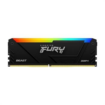 رم کامپیوتر DDR4 تک کاناله 3200 مگاهرتز CL16 کینگستون مدل FURY Beast RGB ظرفیت 16 گیگابایت