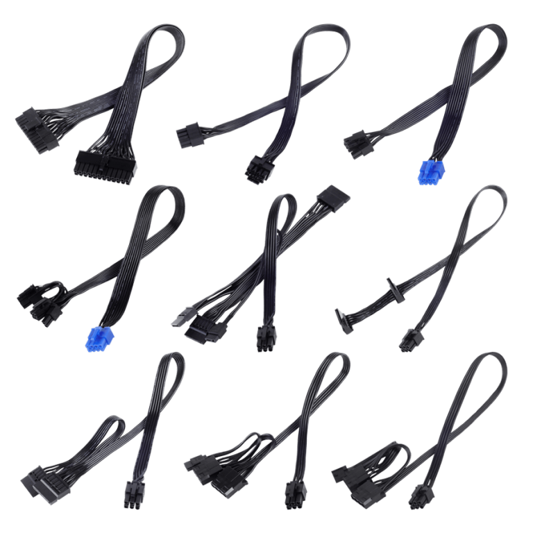 پک کامل کابل منبع تغذیه سیلوراستون مدل SST-PP05-E SLEEVE