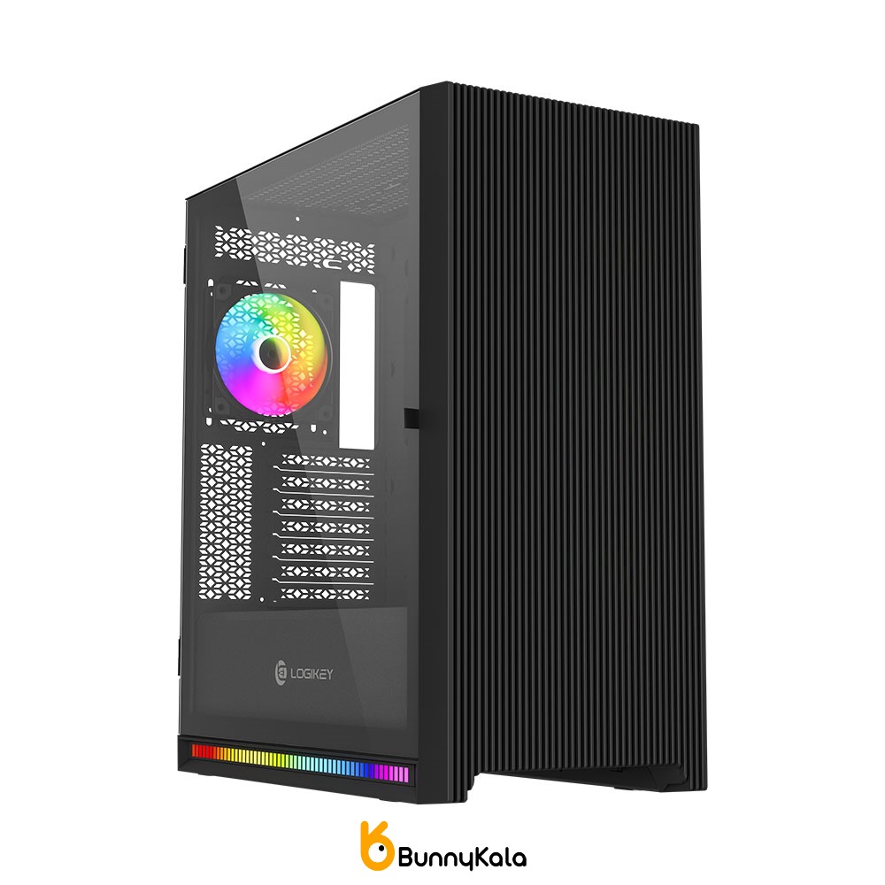 کیس کامپیوتر لاجی کی مدل C644B ARGB Mid Tower مشکی