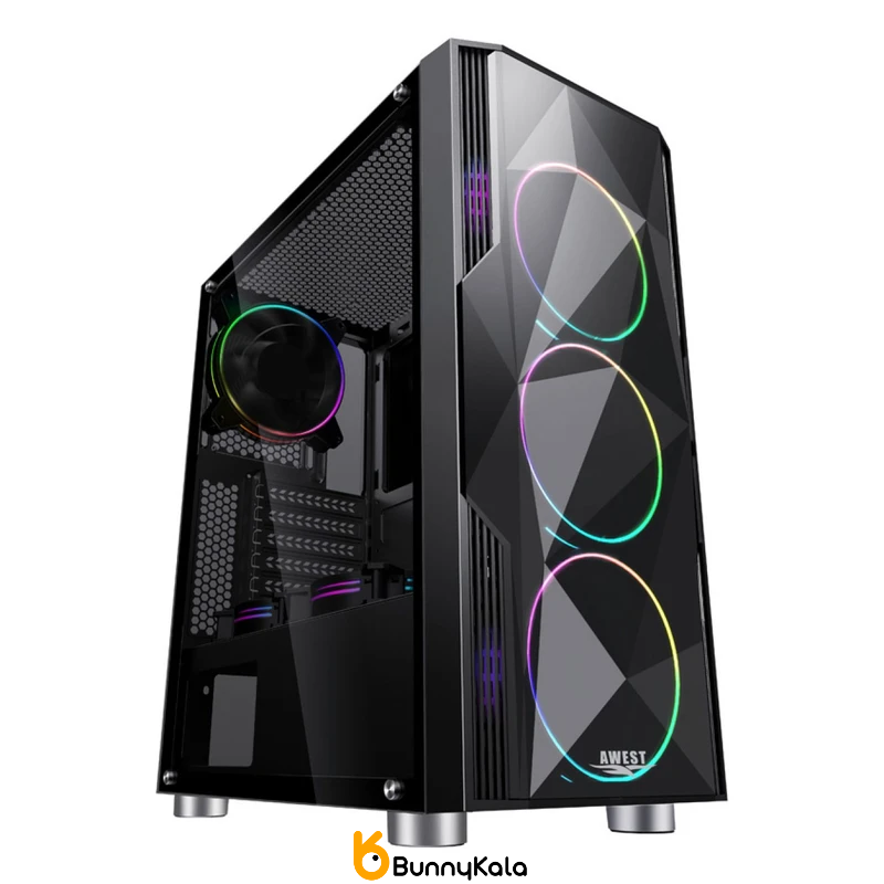 کیس کامپیوتر اوست مدل GT AV02 BG ARGB Mid Tower مشکی