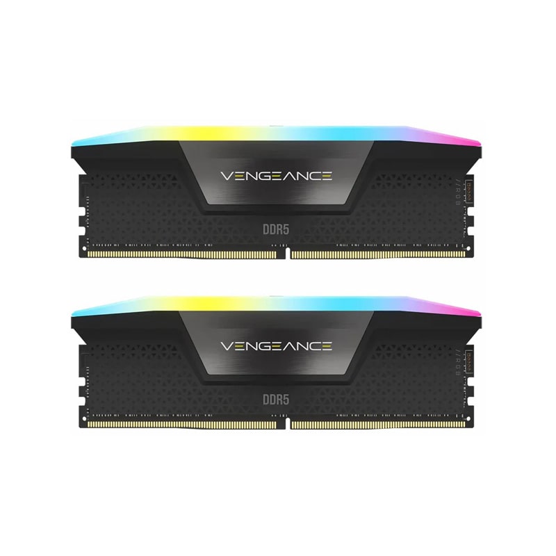 رم دسکتاپ DDR5 دو کاناله 6600 مگاهرتز CL32 کورسیر مدل VENGEANCE RGB ظرفیت 96 گیگابایت