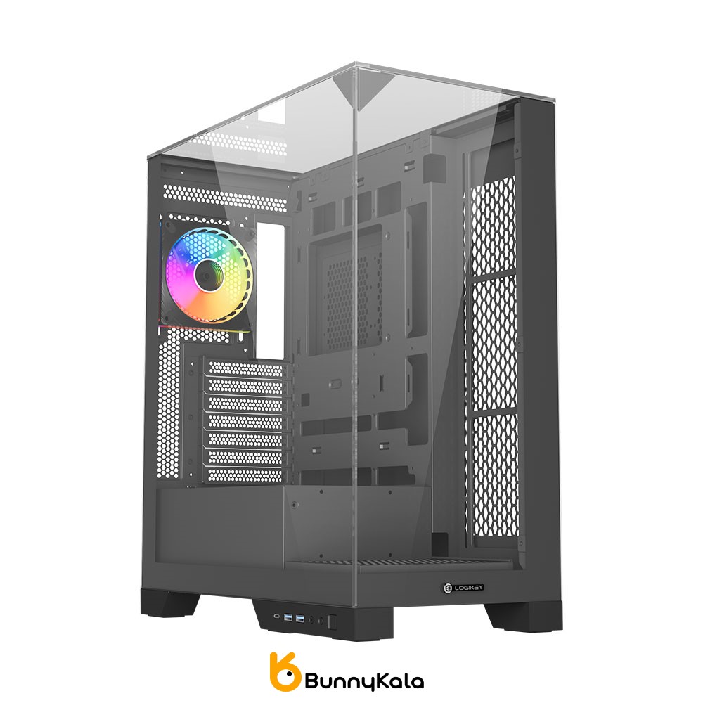 کیس کامپیوتر لاجی کی مدل C511B ARGB Mid Tower مشکی
