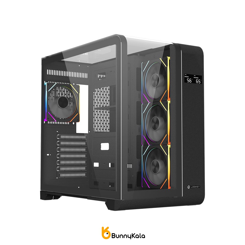 کیس کامپیوتر لاجی کی مدل C654B ARGB Mid Tower مشکی