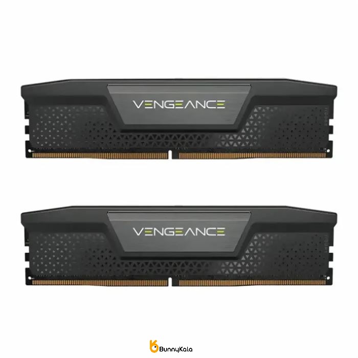 رم کامپیوتر کورسیر دو کاناله مدل Vengeance فرکانس 5200 مگاهرتز DDR5 تایمینگ CL40 حافظه 64 گیگابایت