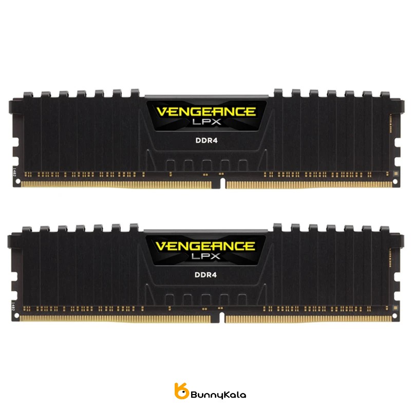 رم کامپیوتر کورسیر دو کاناله مدل Vengeance LPX فرکانس 3200 مگاهرتز DDR4 تایمینگ CL16 حافظه 32 گیگابایت